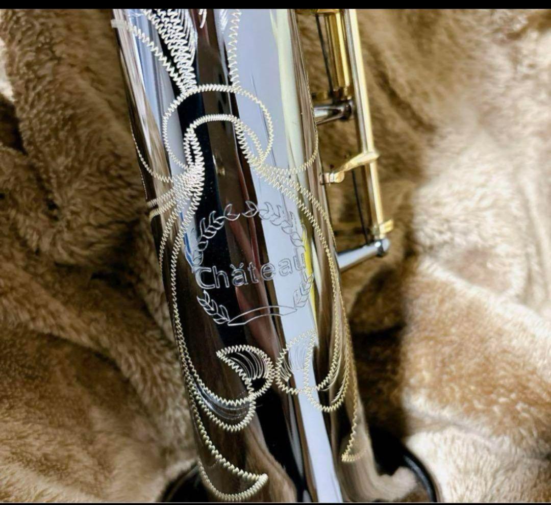 台湾製 シャトー ソプラノサックス ブラックシルバー リガチャー