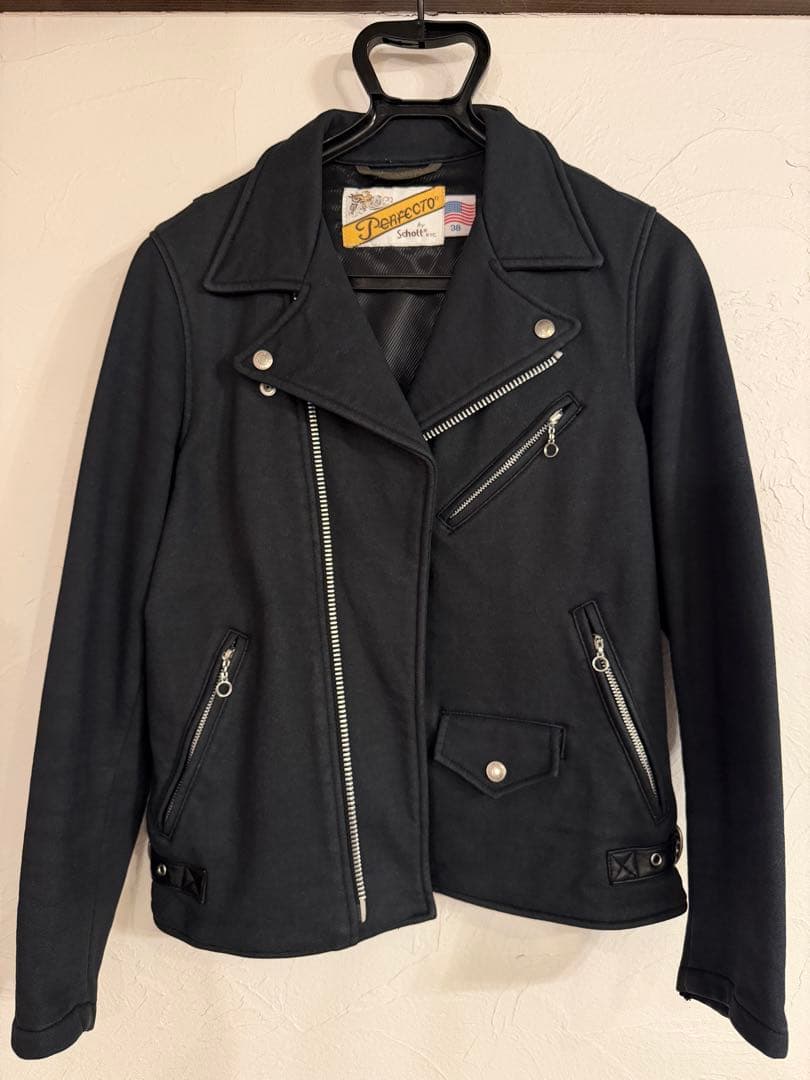 ショット ダブルライダース コットン100% 黒 38 PERFECTION