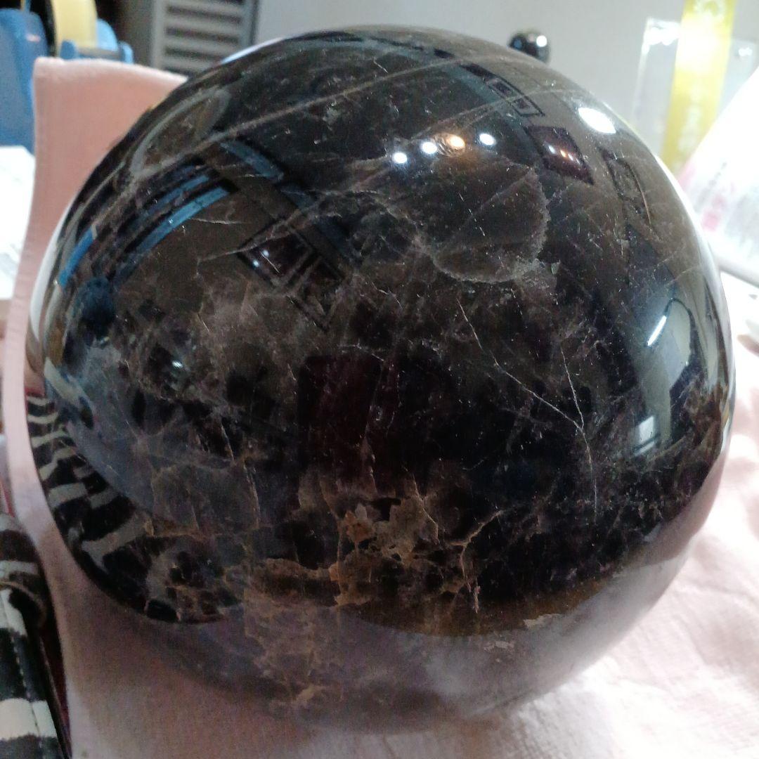 黒水晶　モリオン　天然石丸玉７kg(購入者特典有り)