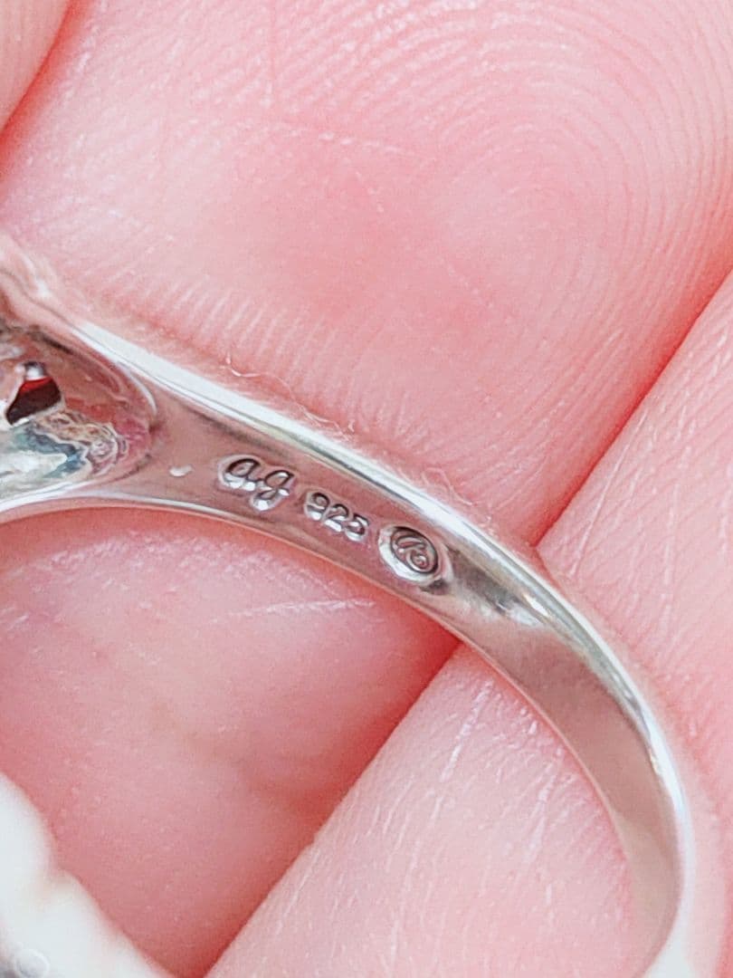 未使用品 碌山 青い鳥 ガーネット ベビー真珠 シルバー リング - メルカリ