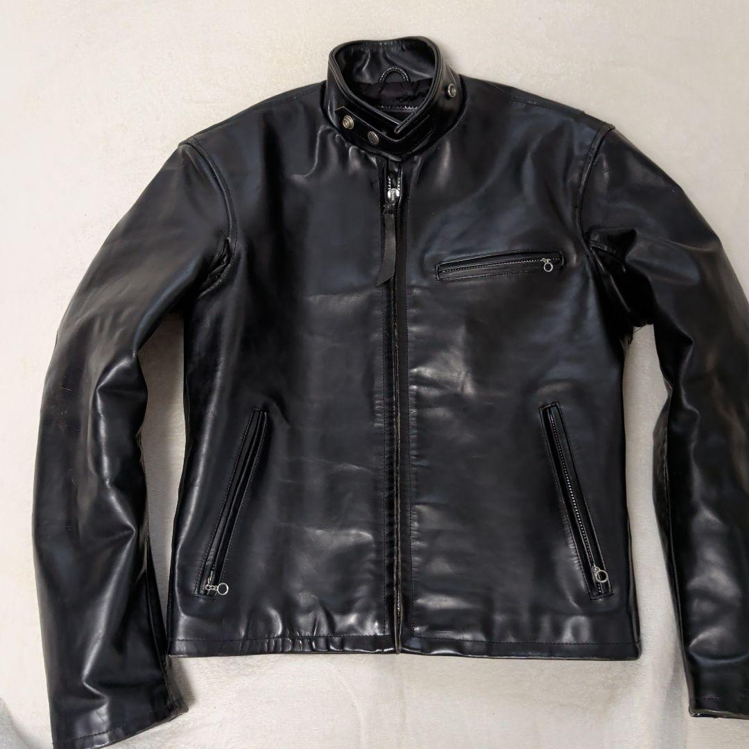 インディアンモトサイクルブラックレザーシングルライダースジャケット INDIAN（インディアン） インディアンモトサイクル ライダース