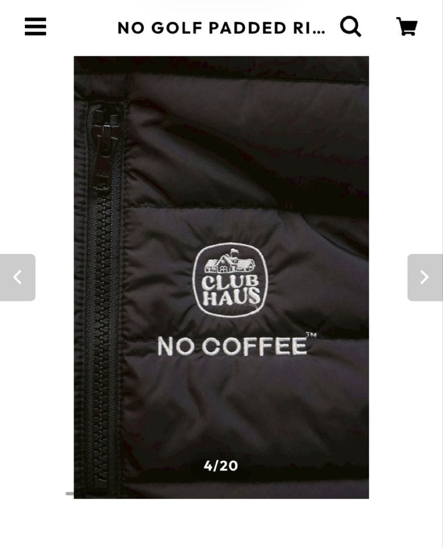 NO GOLF ベスト L clubhaus クラブハウス no coffee - メルカリ