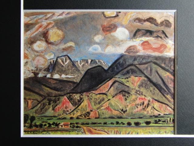 児島善三郎、【アルプスへの道】、希少な画集画、新品高級額 額装付