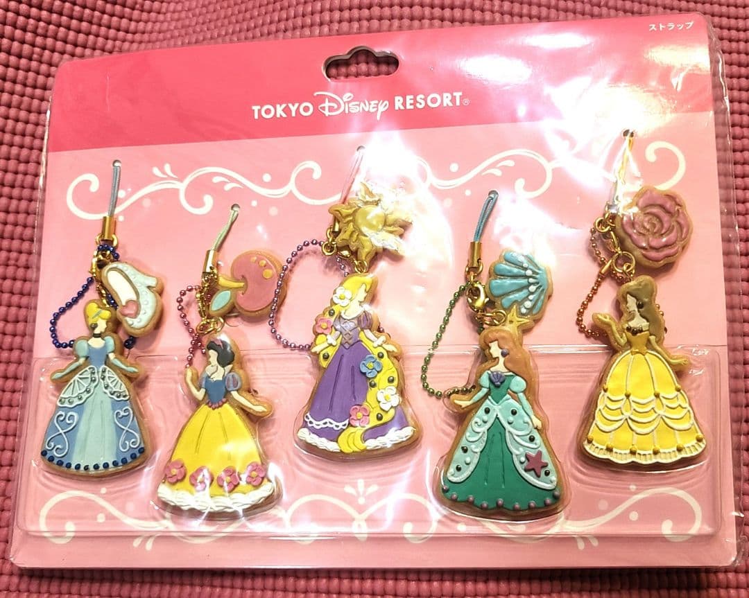 ディズニープリンセス　アイシングクッキー風ストラップセット