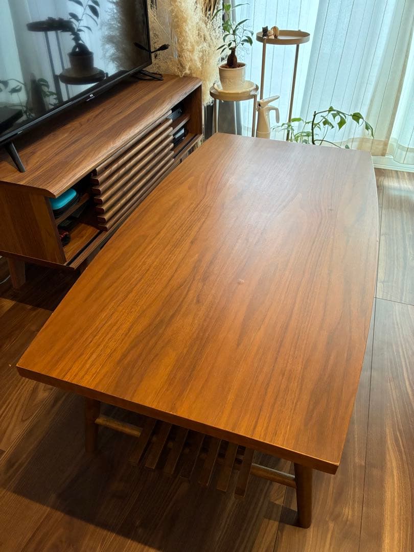 ウッド製こたつ 収納棚付き