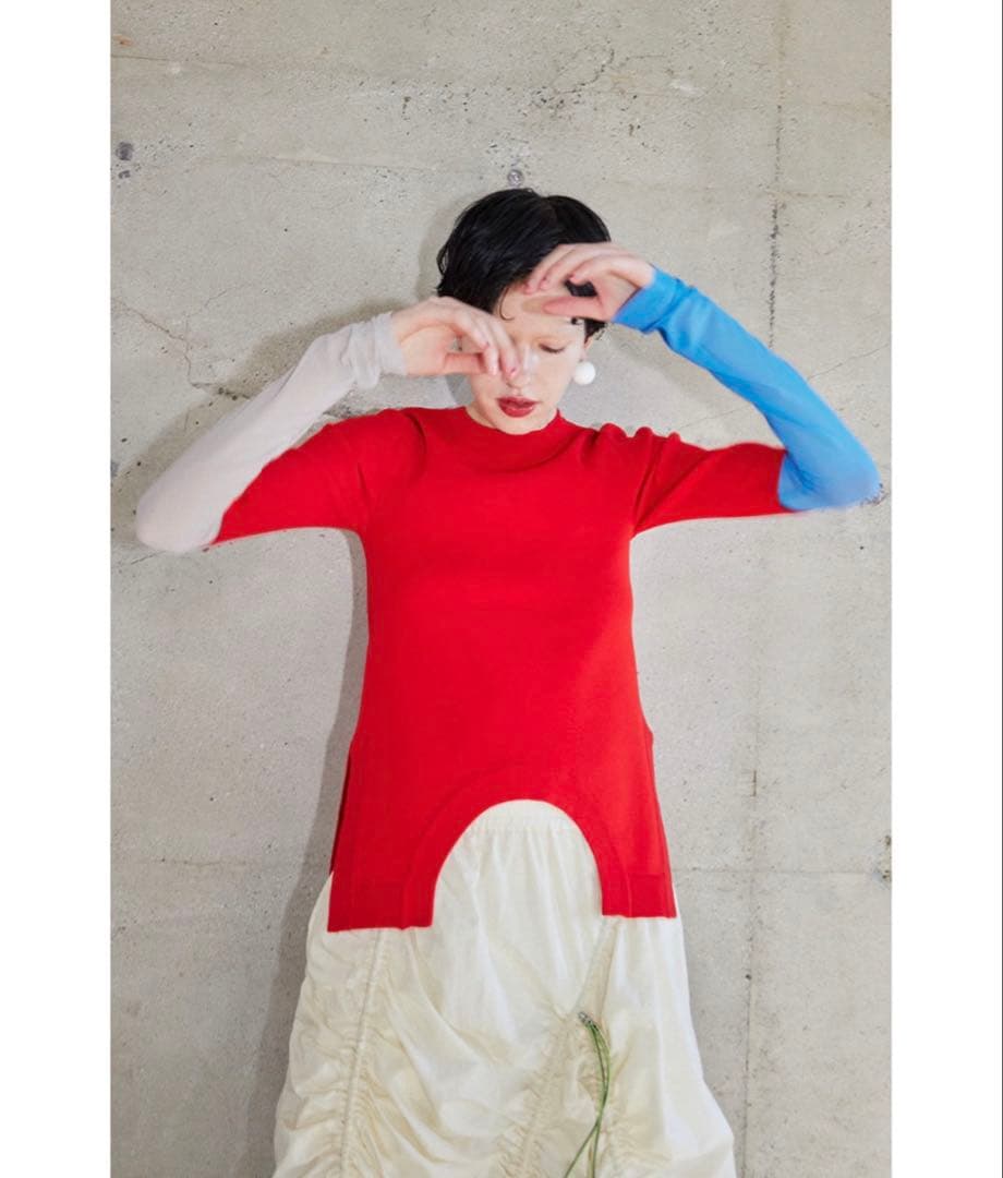 トップス OMMO CIRCLE CUT BLOCKING KT TOP