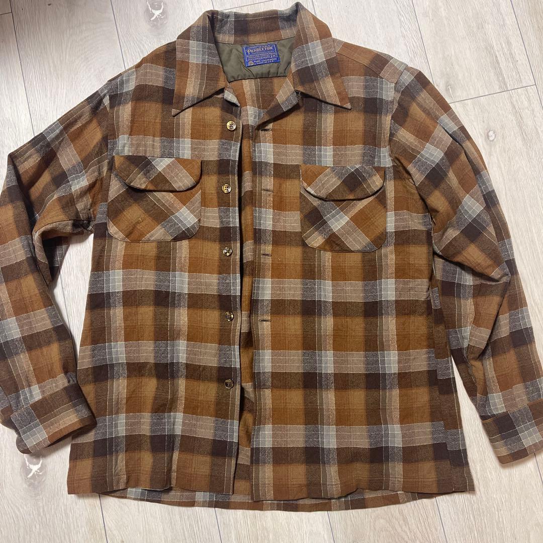ペンドルトン長袖シャツ　70s ブラウン