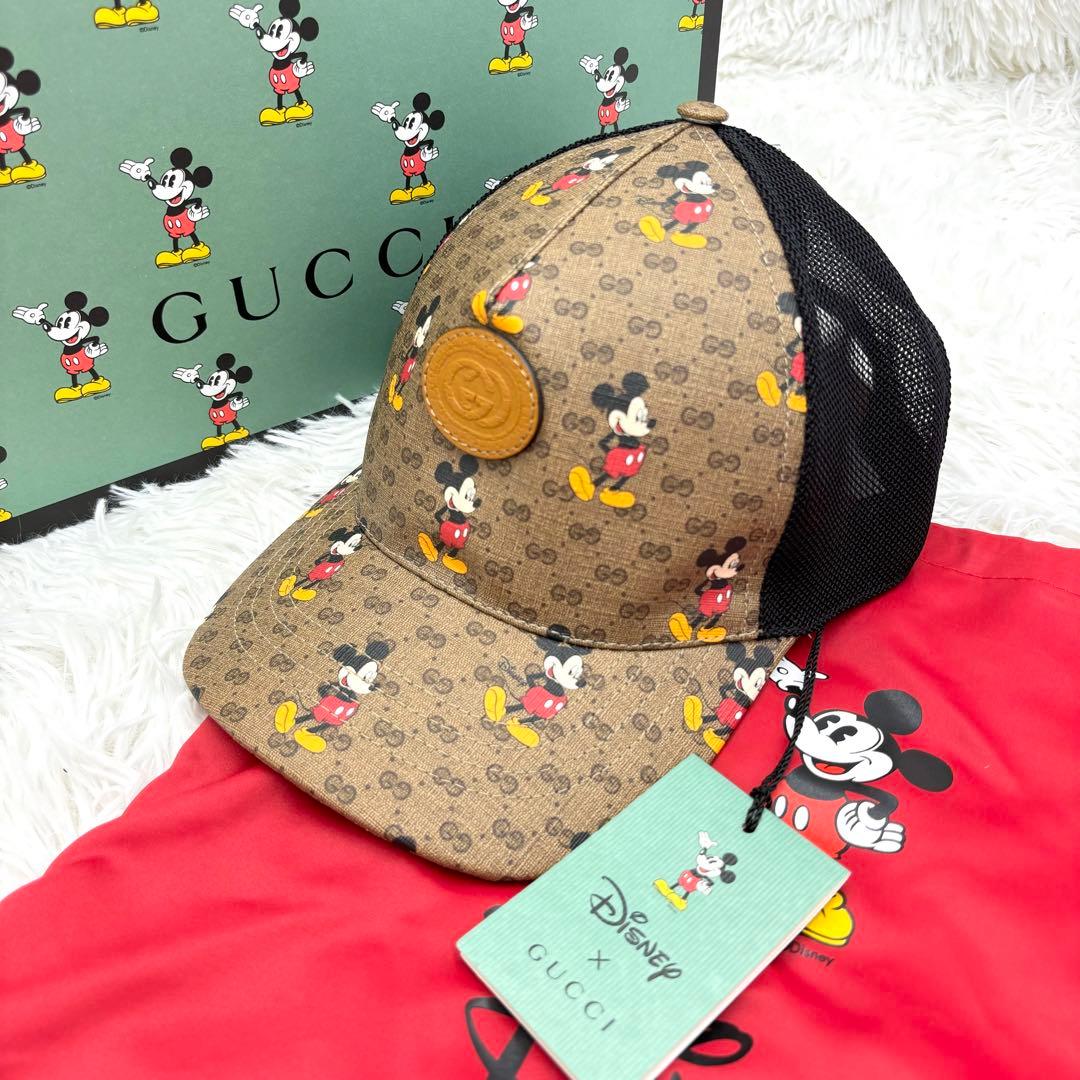 GUCCI ミッキーコラボ 帽子 限定品キャップ-激レア✨️極美品 ルリス