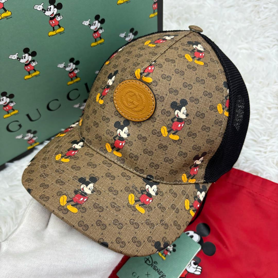 GUCCI ミッキーコラボ 帽子 限定品キャップ-激レア✨️極美品 ルリス