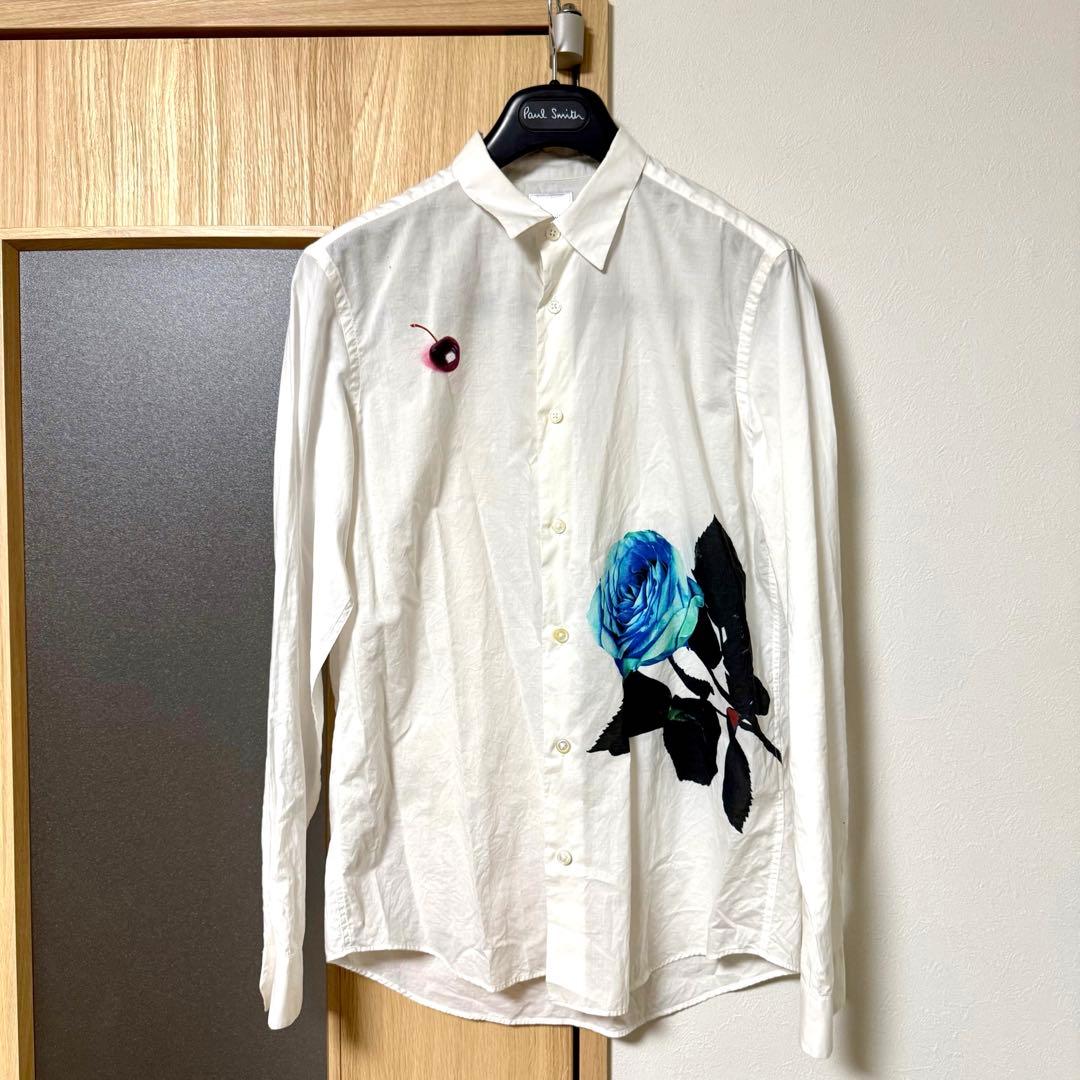 【新品】ポールスミス シャツ マルチカラーボタン カジュアルシャツ（ホワイト） ｜ポール・スミス