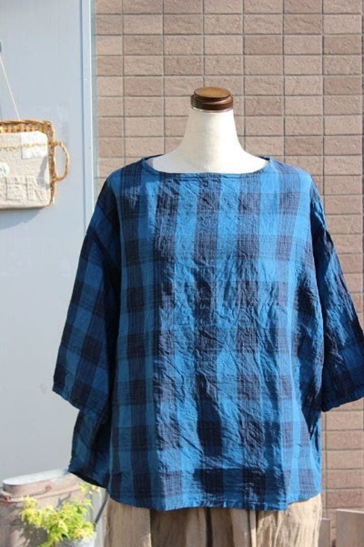 ヴェリテクール リネンチェックプルオーバー オールドマンズテーラー