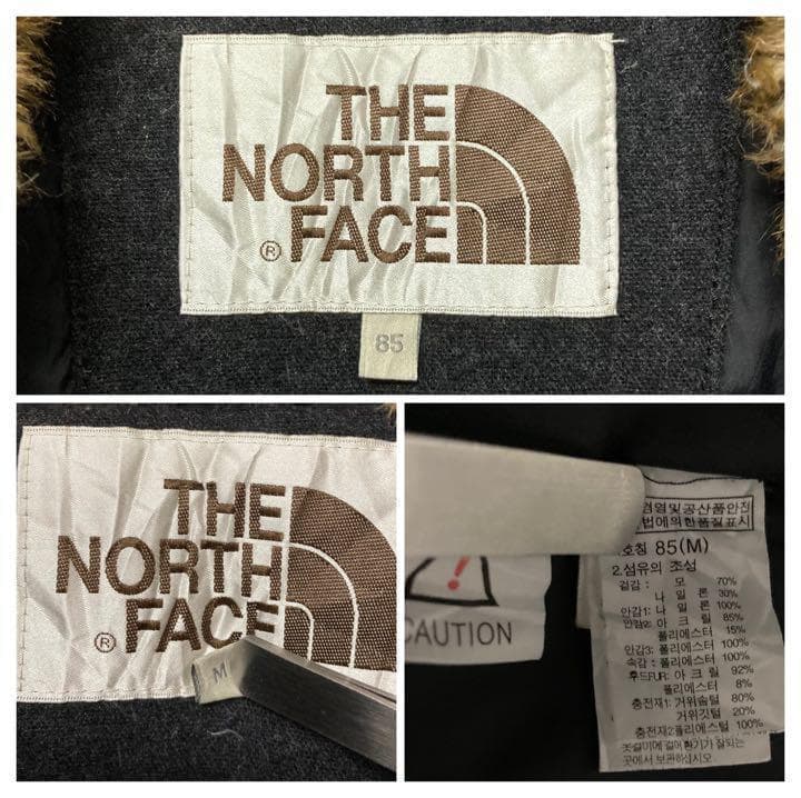 《US古着》ノースフェイス ダウンコート/ジャケット ロング丈 ロゴ刺繍