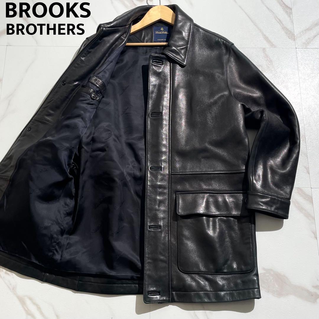 ブルックスブラザーズ カーコート 羊革 レザージャケット 実質L相当 【197】 Yahoo!オークション - BROOKSBROTHERS レザーカーコート ブルックスブ