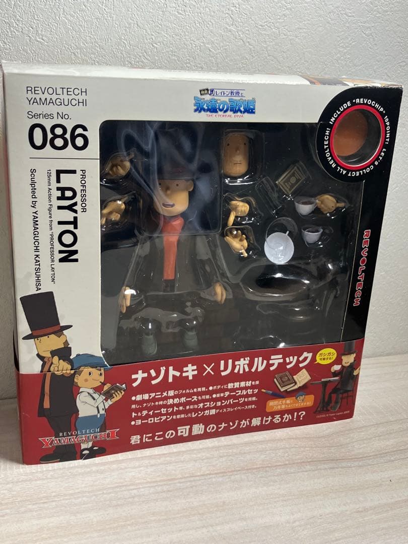 リボルテックヤマグチ No.086 レイトン教授 開封済 海洋堂
