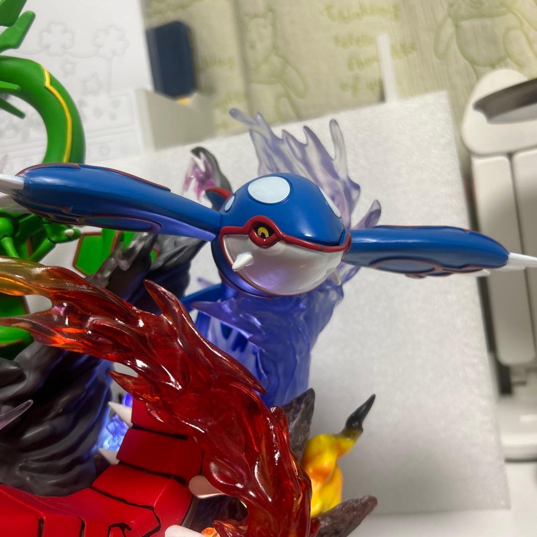 ポケモン フィギュア グラードン カイオーガ レックウザ LED付き
