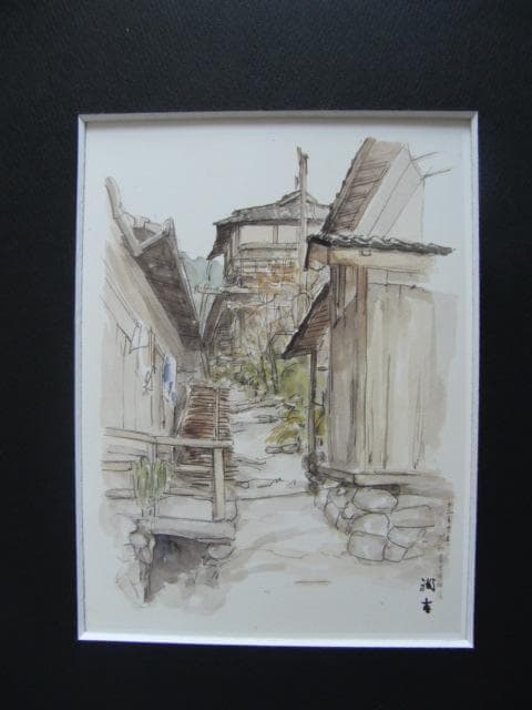 向井 潤吉、129、額装画集画、新品高級額、日本の風景、ふるさと 向井潤吉】 「民家を描く画家」——日本の原風景 / 油彩画 査定 鑑定