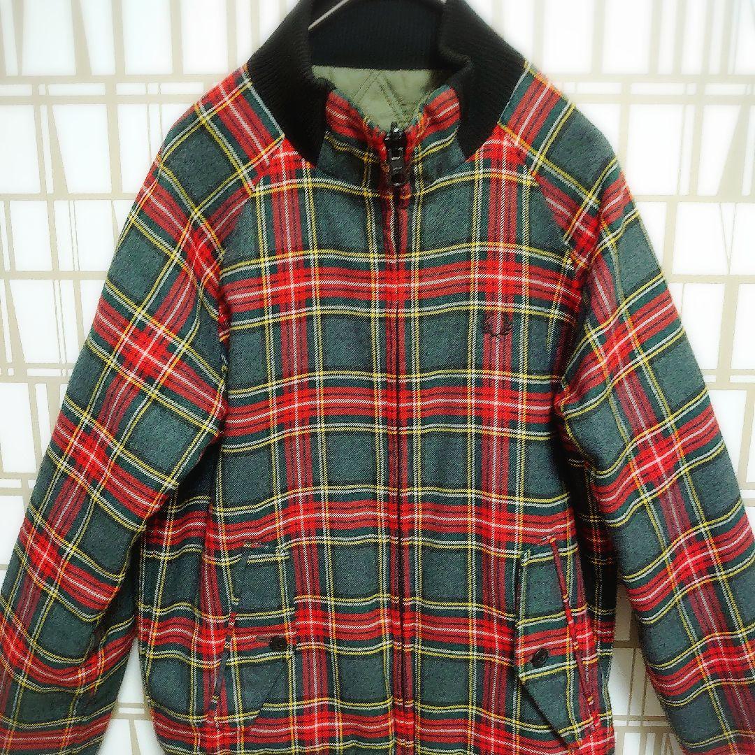 フレッドペリー キルティング 中綿 ジャケット リバーシブル チェック