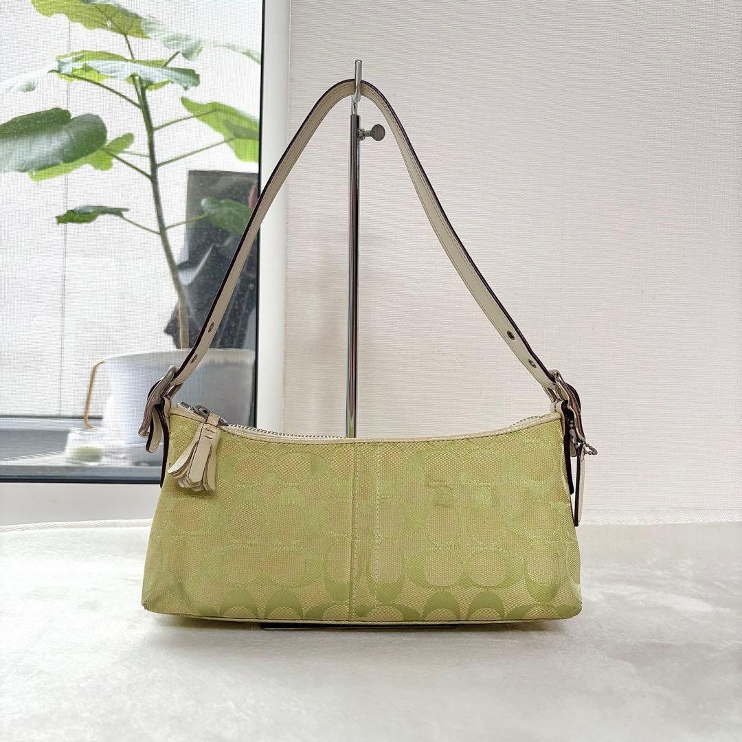 バッグ Coach Accessory Pouch Bag Leaf Green