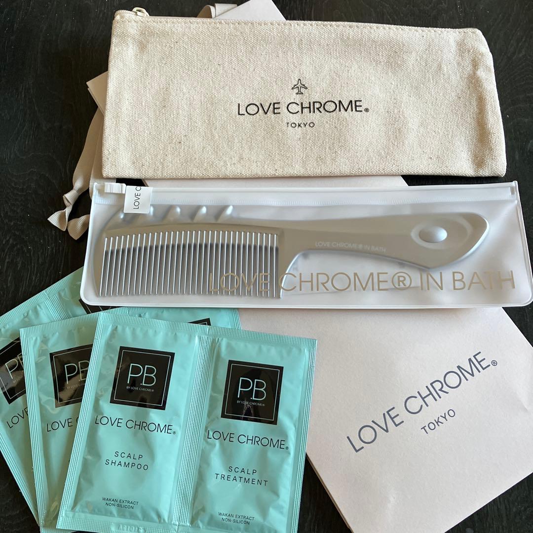 LOVE CHROME IN BATH SCALP GUASHA★ポーチ他セット SCALP-GUASHA