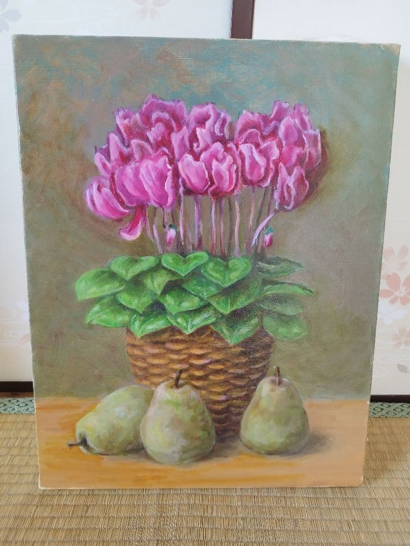 送料無料　絵画キャンパスF6号アーティストタイトル「不明」