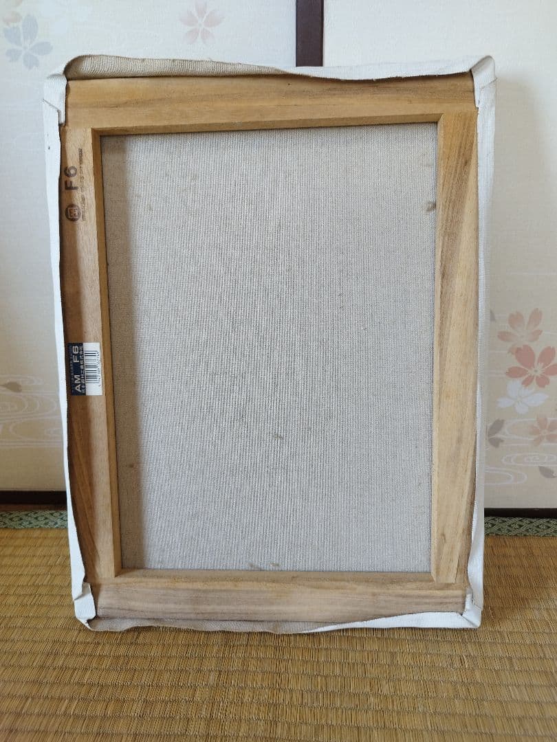 送料無料 絵画キャンパスF6号アーティストタイトル「不明」