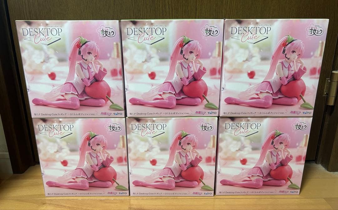 桜ミク Desktop Cute フィギュア さくらんぼクッションver. 6体