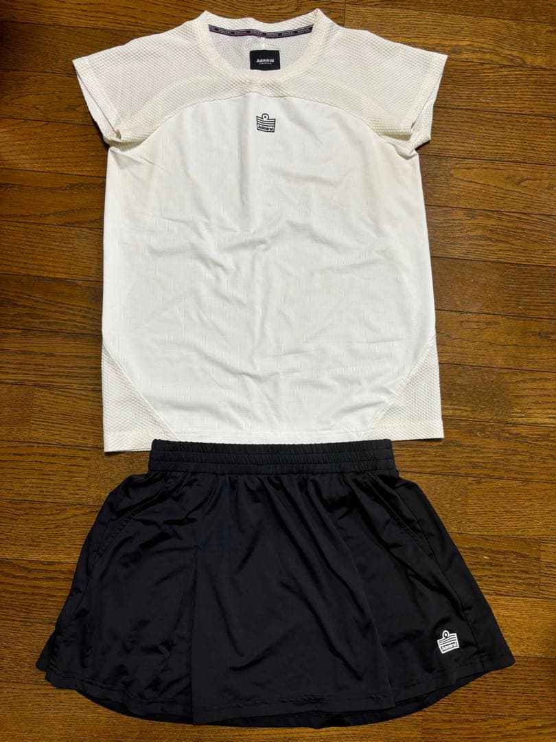アドミラル テニスウェアセット ホワイト/ブラック