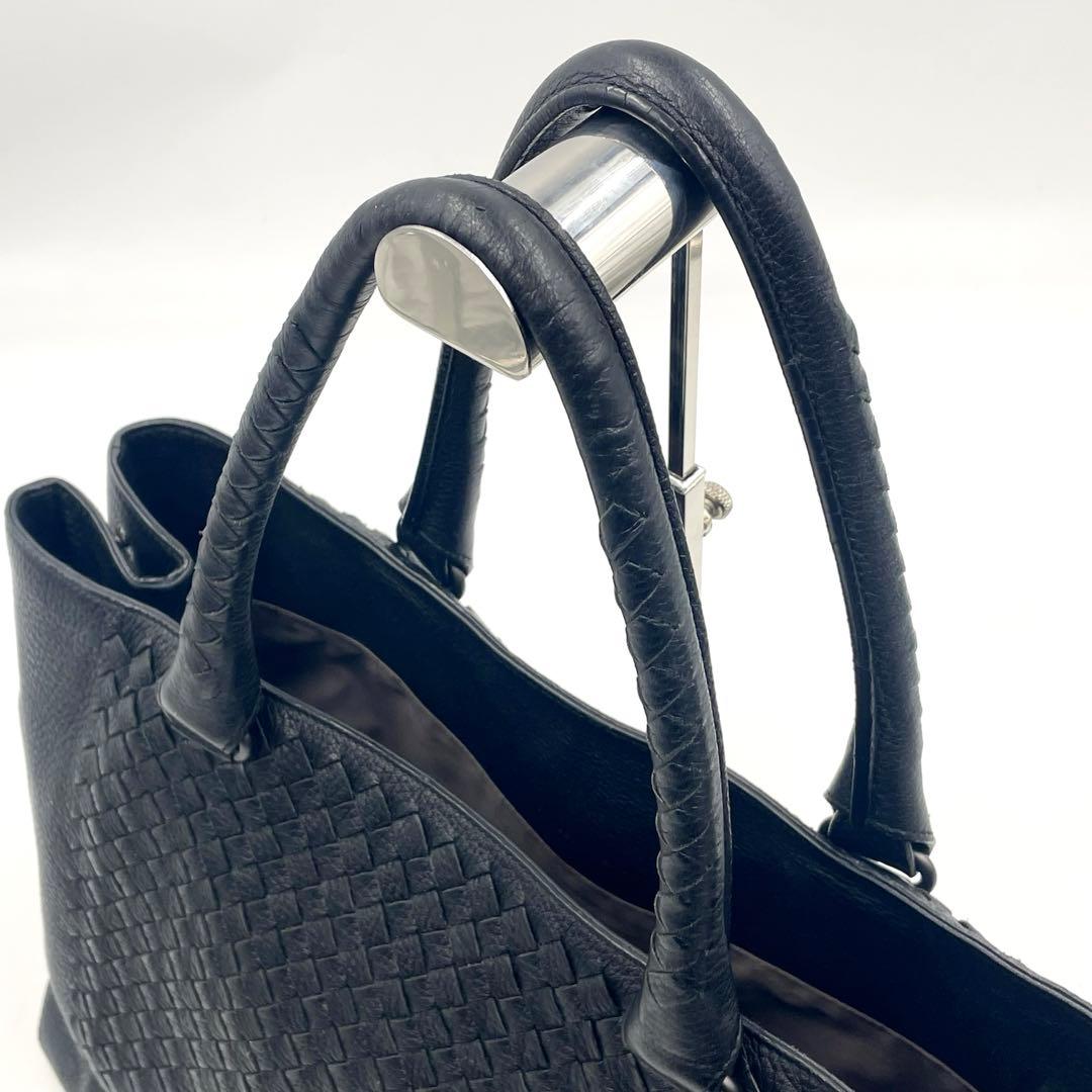 極美品】ボッテガ ヴェネタ イントレチャート トートバッグ ラムレザー