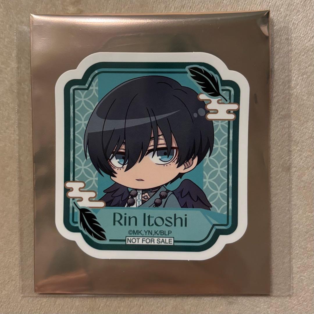 ブルーロック 天狗茶亭 スマイルベースカフェ 糸師凛 缶バ ステッカー