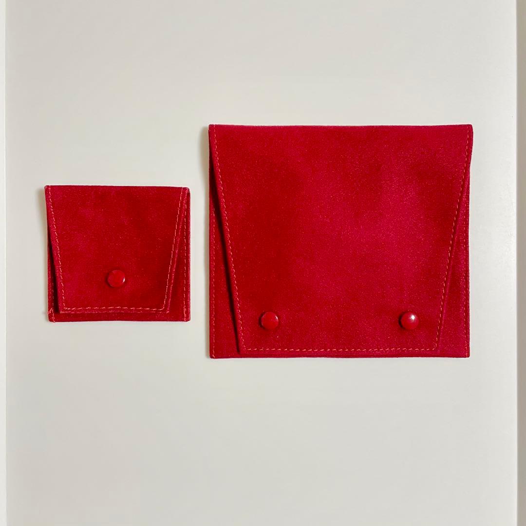 Cartier カルティエ ジュエリーケース 2種セット 赤 スエード ポーチ