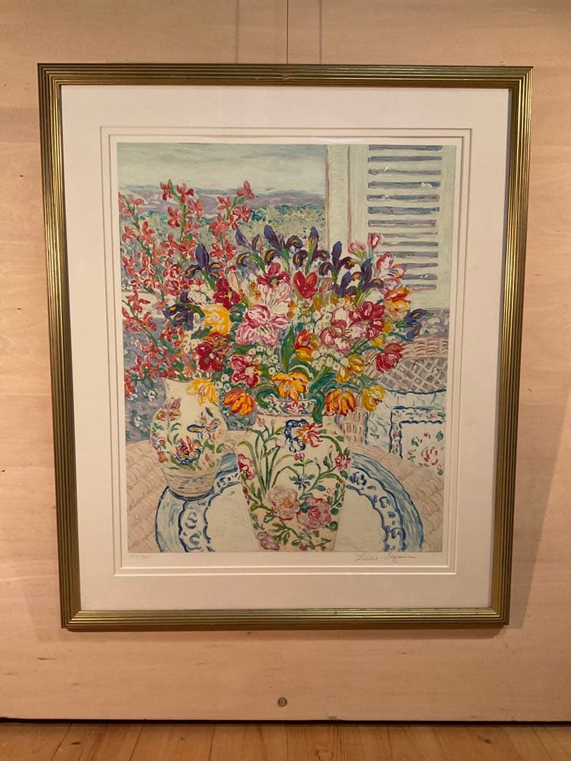 レスリーセイヤー「アイリスパレット」シルクスクリーン　直筆サイン・エディション有