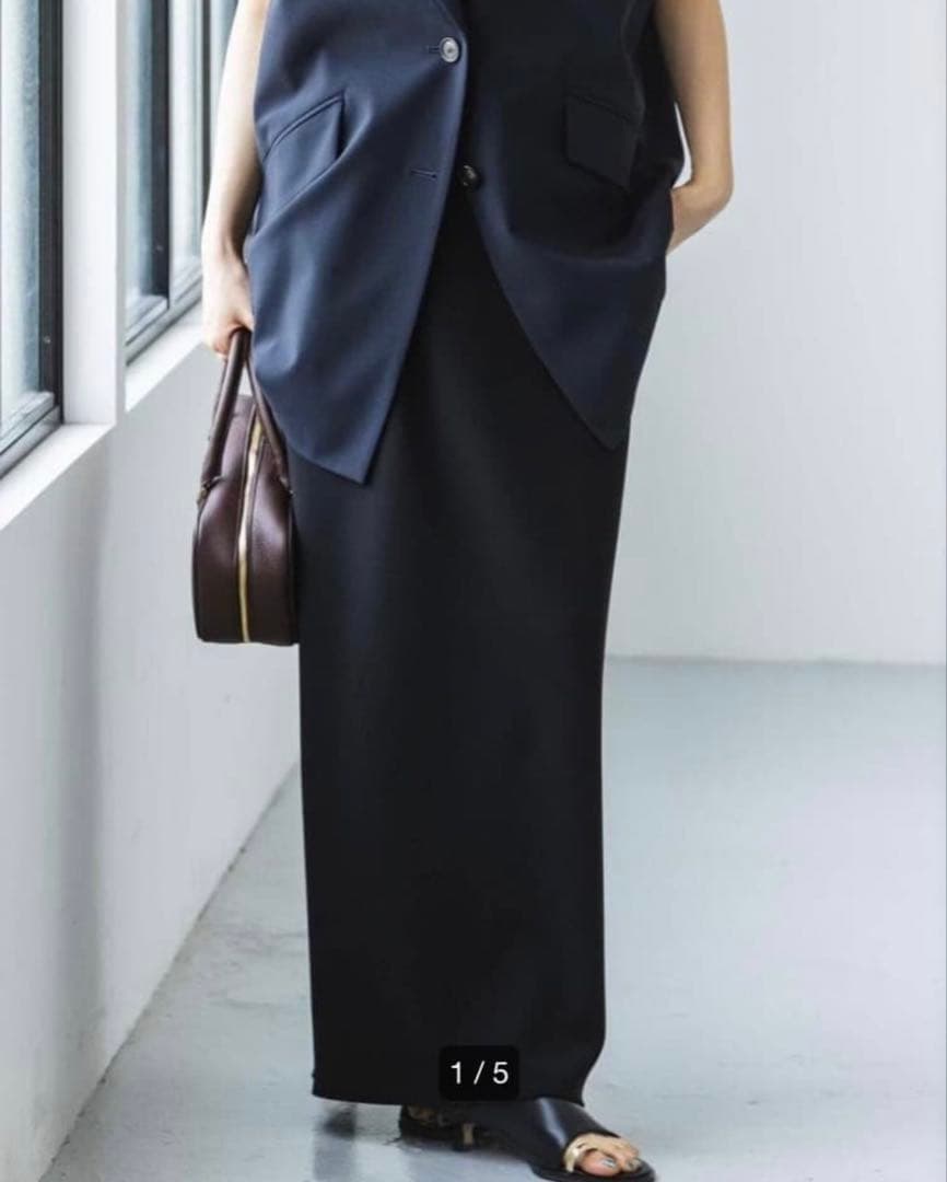 noble コンフォートジャージーライクタイトスカート 36