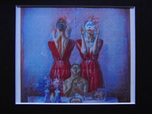 瀬川富紀男、鏡考―化、希少額装用画集、新品額装付