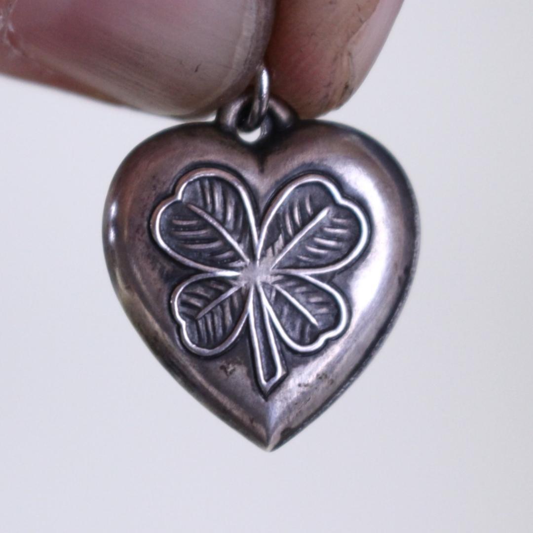 40s スウィートハートジュエリー シャムロック シルバー クローバー 四葉