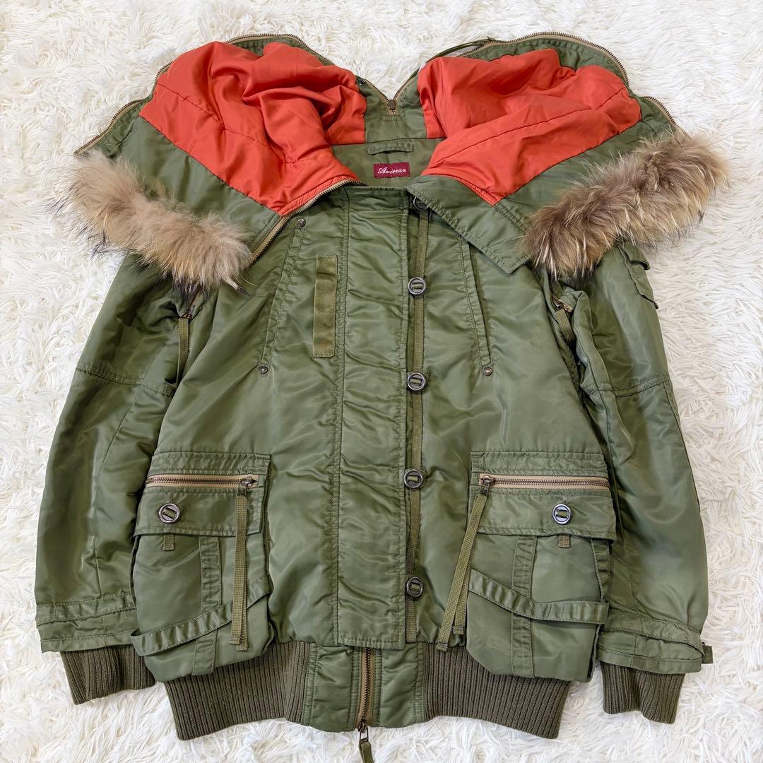 AVIREX N-2B 4way フライトジャケット ミリタリー 製 カーキ L AVIREX（アヴィレックス） フライトジャケット N-2B ミリタリー