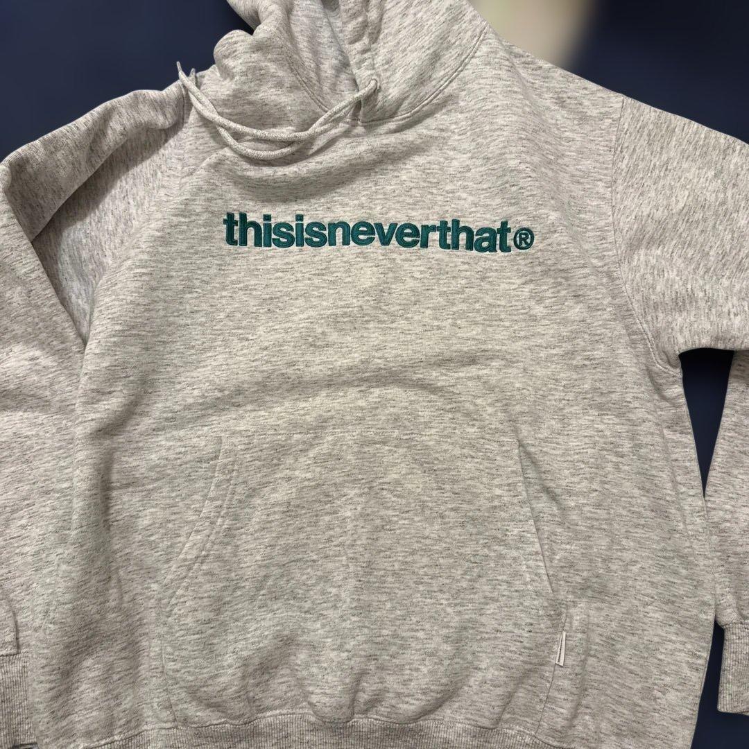 thisisneverthat グレー フード付きパーカー S ネバザ