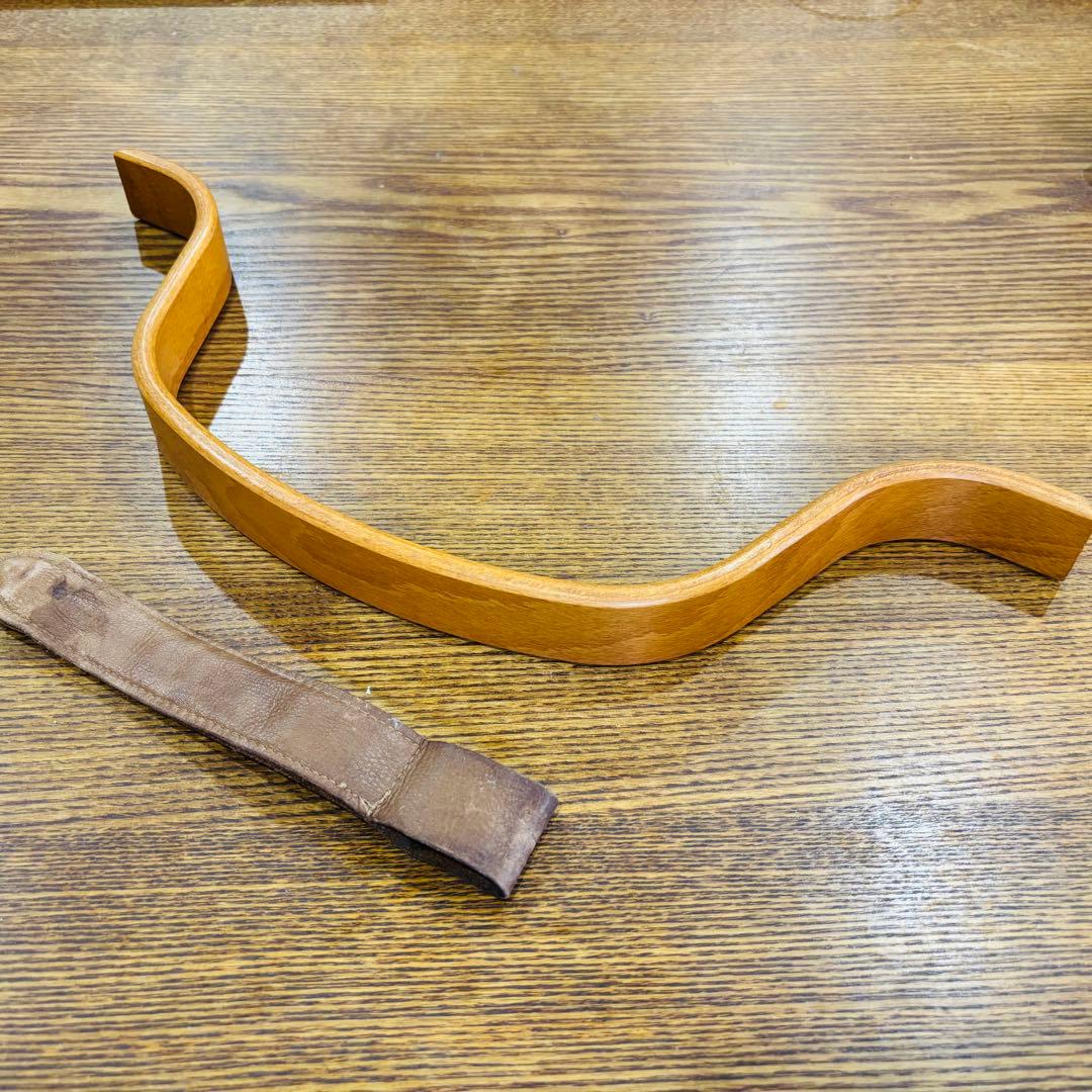 ストッケ　トリップトラップ　旧型　木製ベビーガード　革ベルト　ナチュラルウッド 希少】STOKKE ストッケ トリップトラップ 旧型ベビーガード 革ベルト付