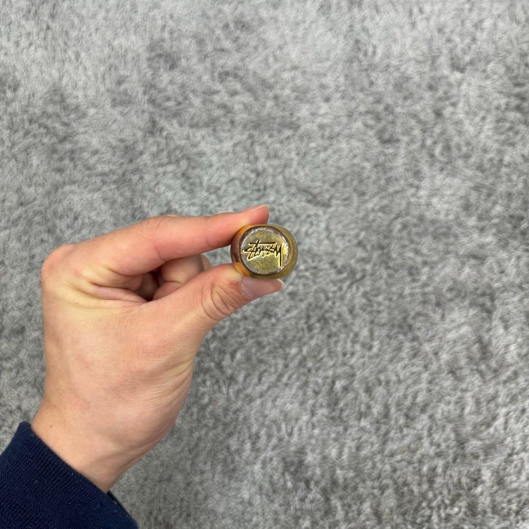 【archive】90s Old stussy Gold logo ring Stussy 40th Anniversary Varsity Jacket & Ring | Hypebae