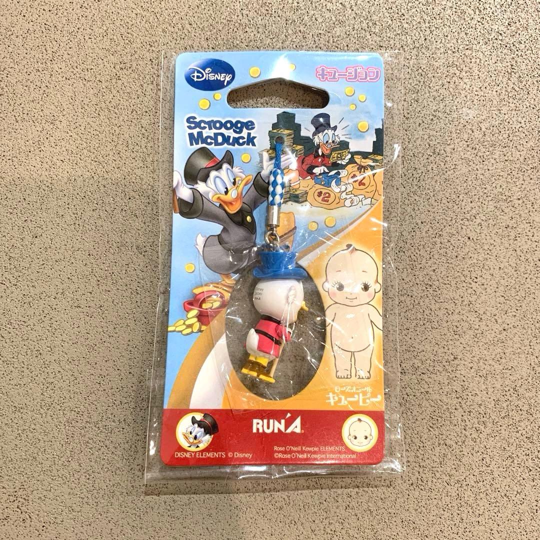 ディズニー　キュージョン　キューピー　スクルージ　マスコット　ストラップ