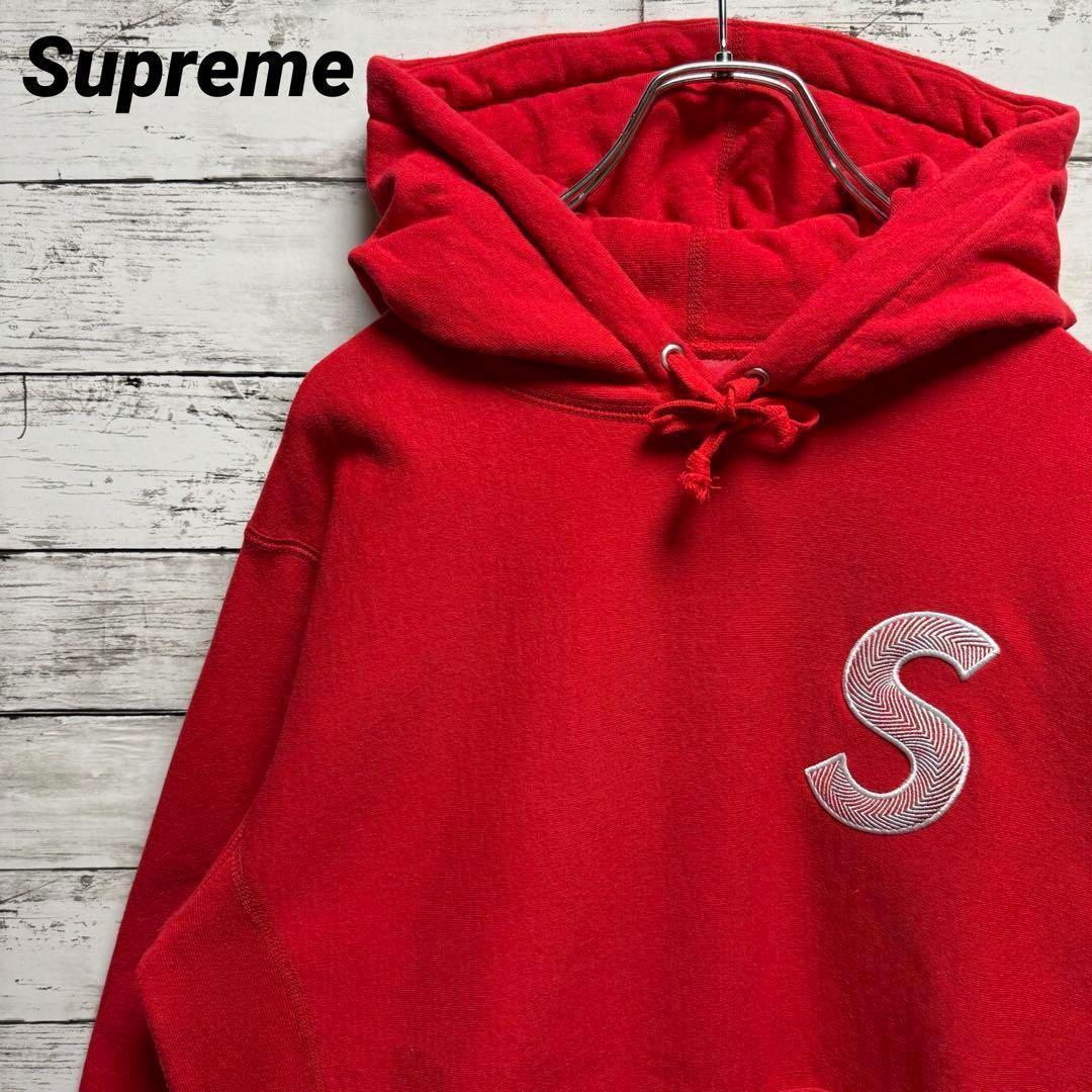 422【即完売モデル】シュプリーム　Sロゴ　刺繍ロゴ　レア　入手困難　パーカー