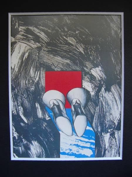 池田 満寿夫、椅子、希少な額装用画集より、美品、新品額装付