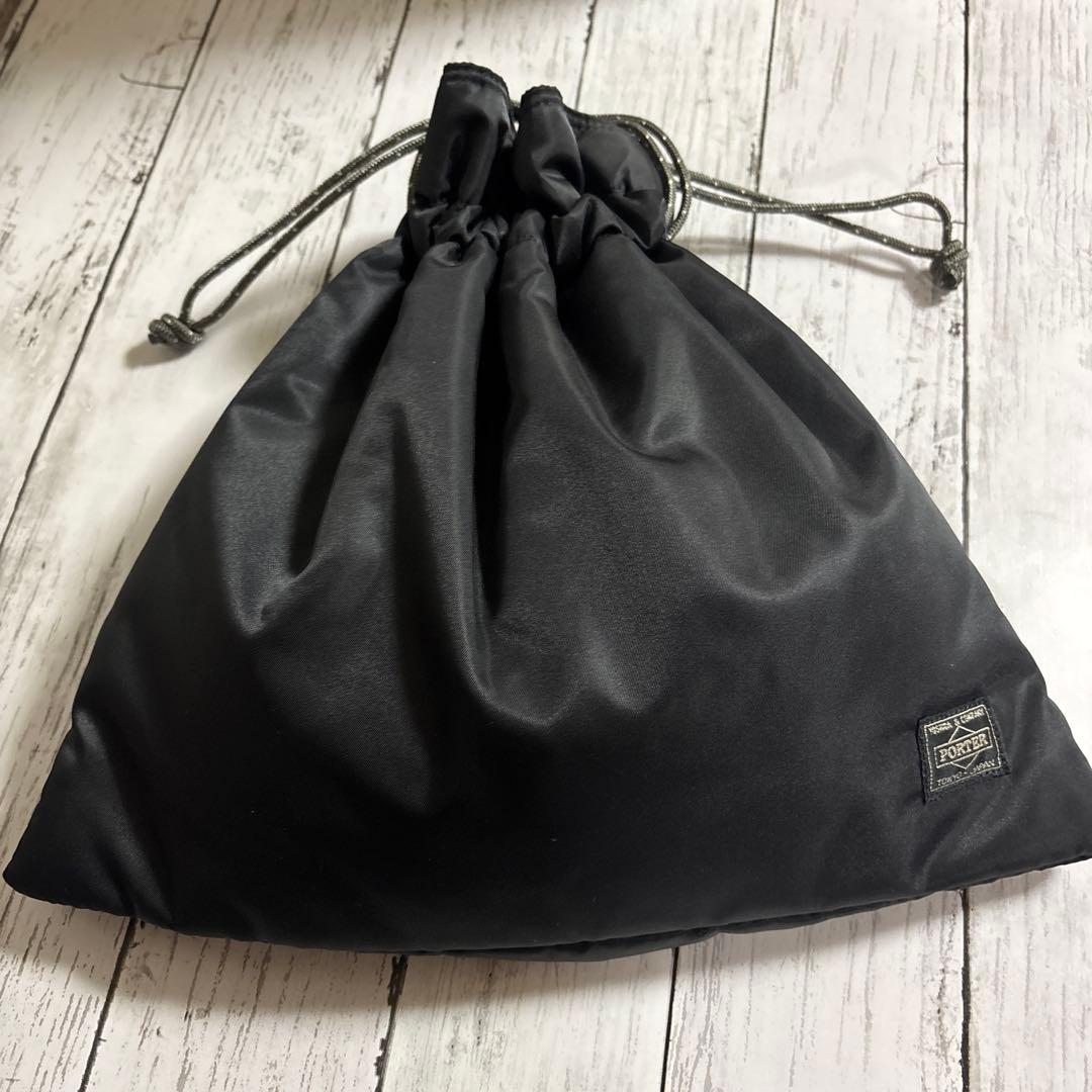 希少品　ブラック巾着袋 ポーター