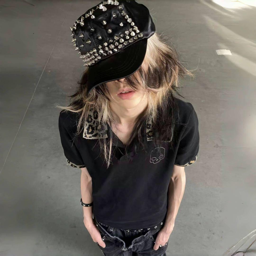 Y2K】KUIN KISSA 25SS クレイジースタッズキャップ