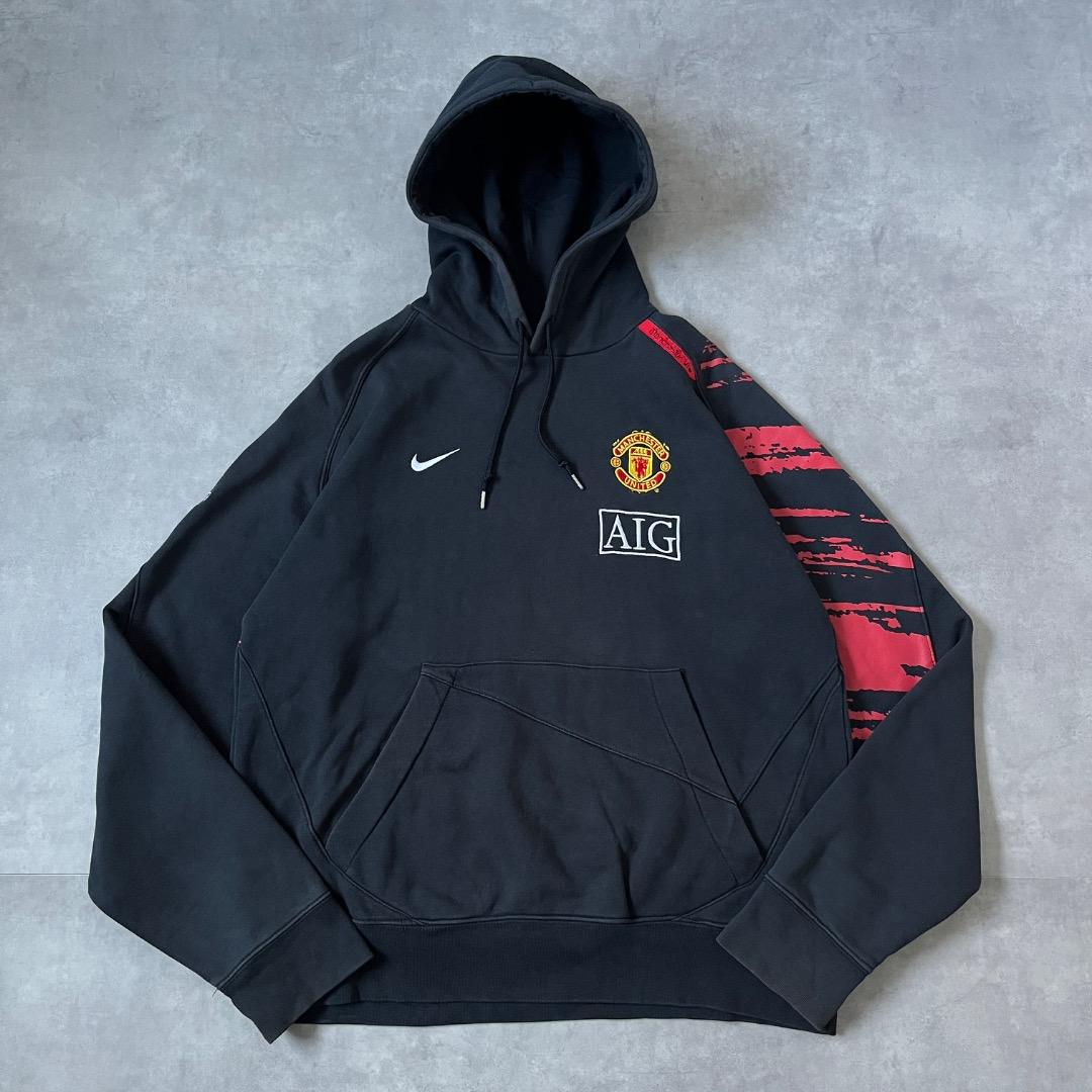 ナイキ マンチェスターユナイテッド サッカー パーカー 古着 L 黒 17953
