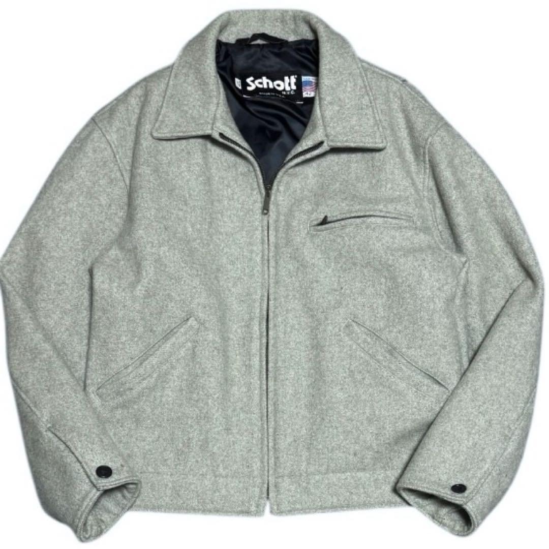 Schott 米国製 AT013 短丈 メルトン スポーツジャケット サイズ42