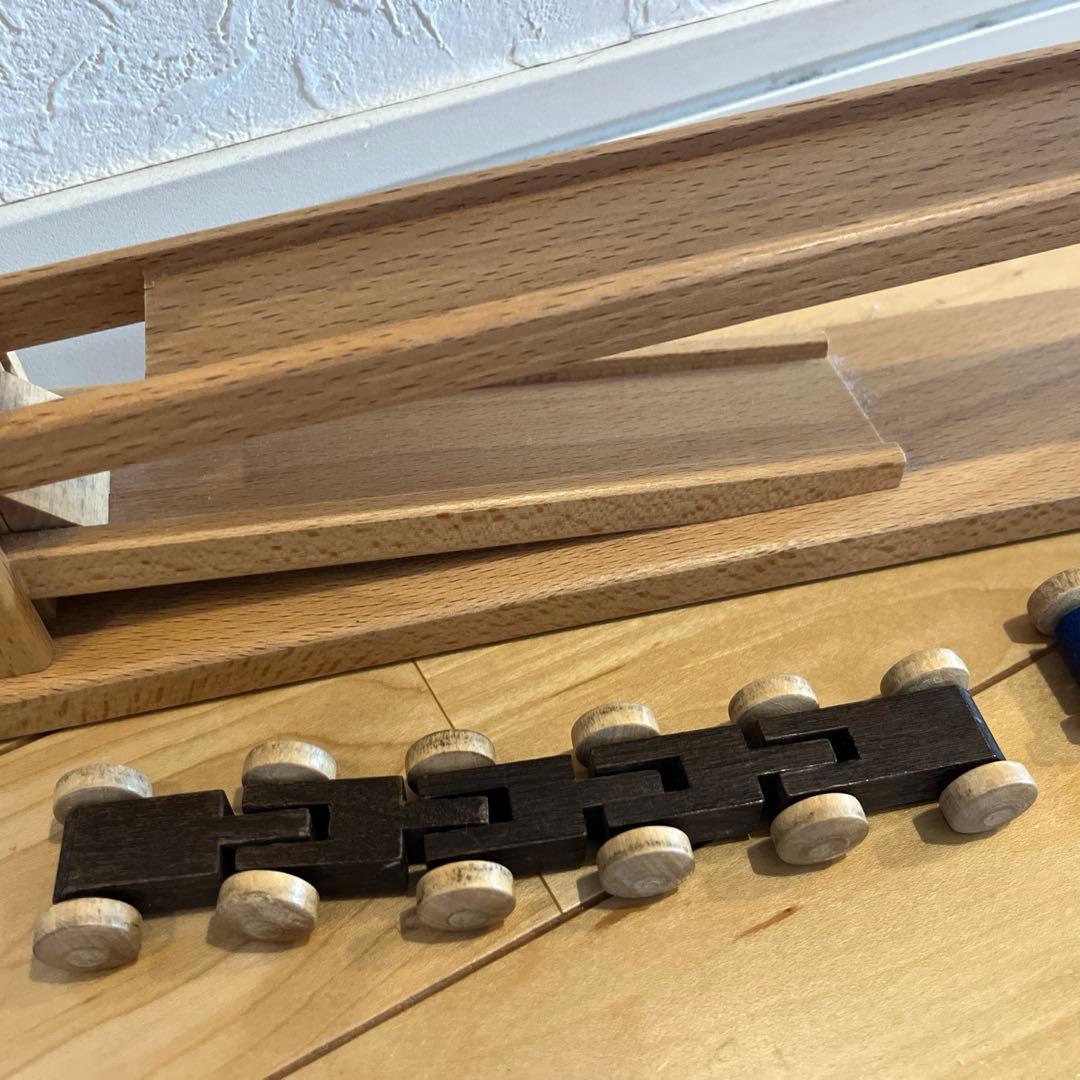 Laufbahn 木のおもちゃ ベック社 トレインカースロープ 知育玩具 箱