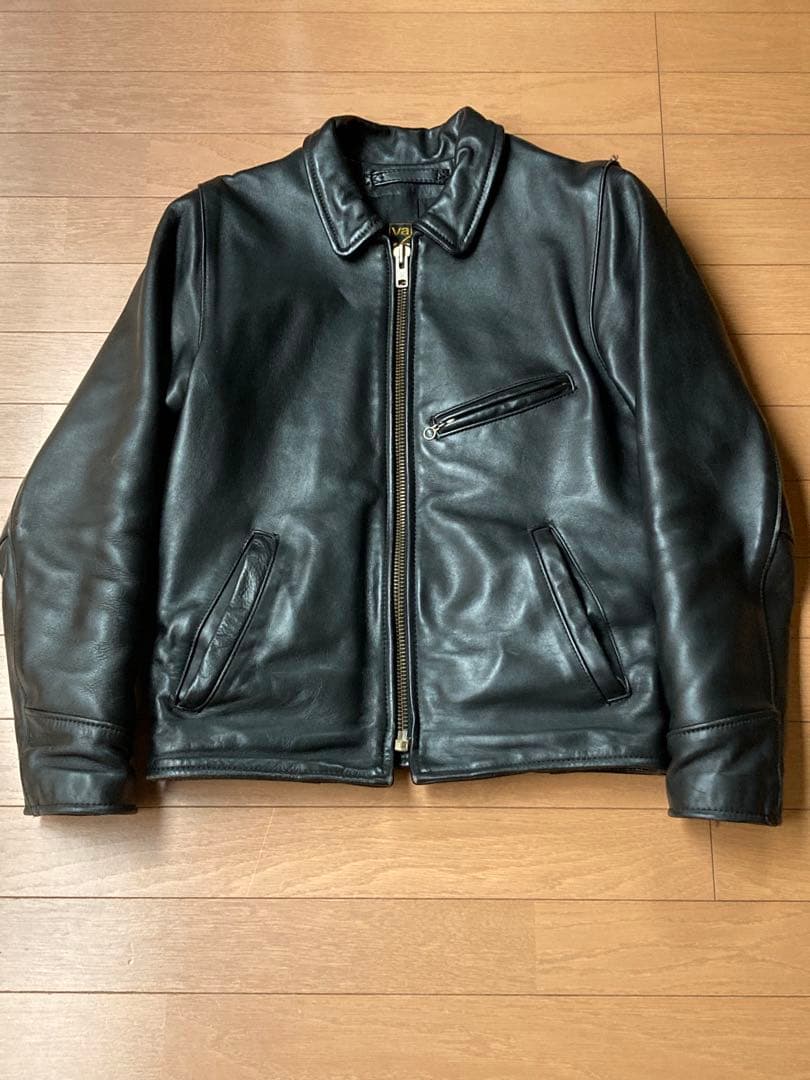 VANSON バンソン　シングル サイズ34 VANSON（バンソン） MODEL B SINGLE RIDERS JACKET シングル