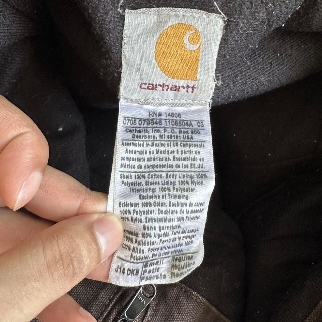 希少色&サイズ US製 カーハート サンタフェジャケット 短丈 革パッチ