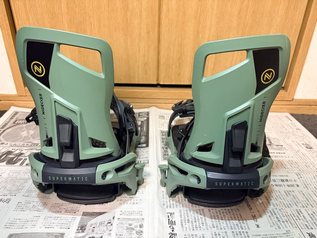 NIDECKER SUPERMATIC スノーボードビンディング オリーブ