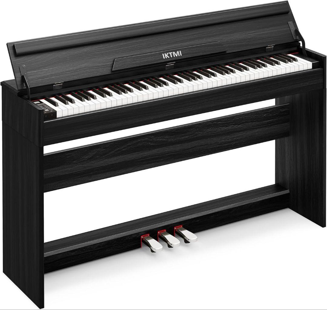 木製 電子ピアノ 88鍵盤 ペダル付き ファンクションボックス 練習用 電子ピアノ 88鍵盤 TORTE TDP-SP03 スタンド付きセット〔ペダル